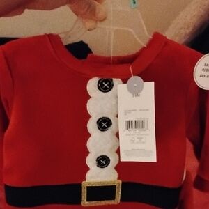 Festive Red Baby Outfit with Belt Detail